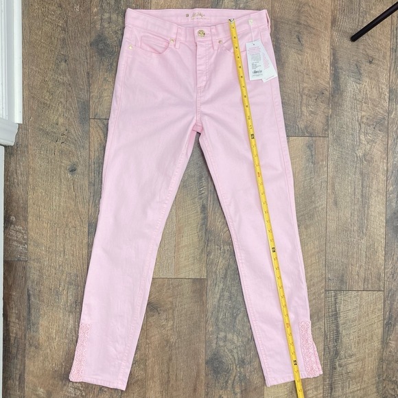 Lilly Pulitzer NWT  29" South Ocean High Rise Skinny Jean Pink Muse Pastel sz 6 - Picture 10 of 11
